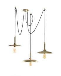 Hanglamp 3 Lamps Rond Goud