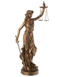 Vrouw Justitia Resin Koper Large