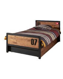 De Alex-combinatie Bestaat Uit Een Bed 90x200cm , Lattenbodem Kader 13l,  Rolbed