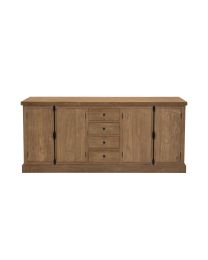 Teak Houten Dressoir 4 Deurs En 4 Lade