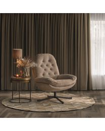 Relax Fauteuil Met Knopen, Beige