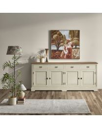 Dressoir 4 Deuren En 4 Lade Old White Finish