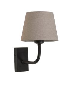 Landelijke Wandlamp Met Sierlijke Linnen Kap