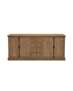 Teak Houten Dressoir 4 Deurs En 4 Lade