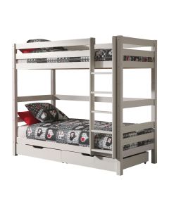 Pino-combinatie Met Pino Wit Pino Stapelbed  En Een Pino 2 Lades Wit