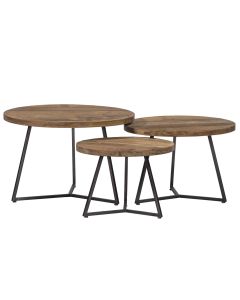 Salontafel Set Van 3stuks Rond